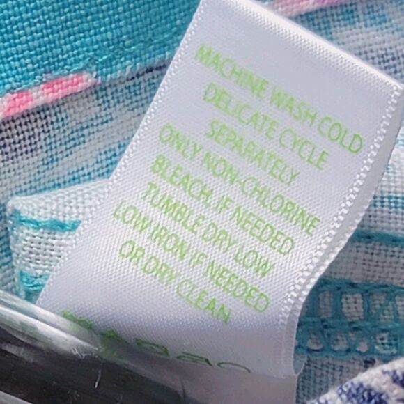 NWT Lilly Pulitzer Bali Blue Once Upon A Tide Linen Palazzo Pants Size XL - Picture 12 of 16